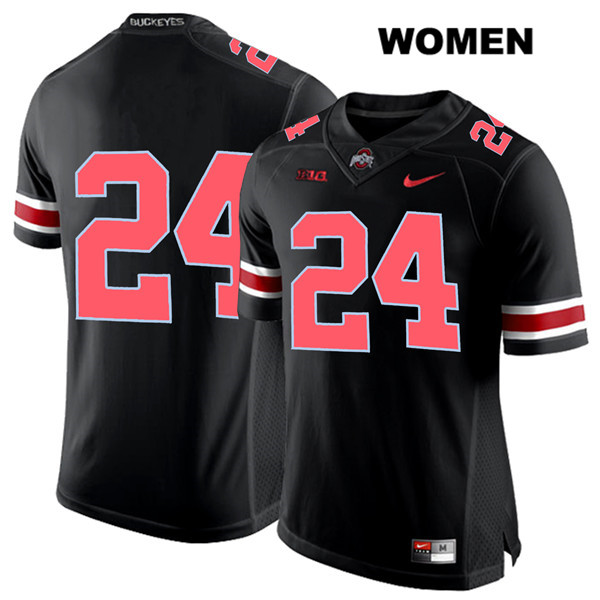 Ohio State Buckeyes Women's Shaun Wade #24 Red Number Black Authentic Nike No Name College NCAA Stitched Football Jersey YC19V06WT